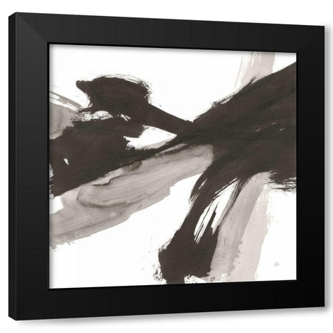 Chaos III Black Modern Wood Framed Art Print with Double Matting by Paschke, Chris