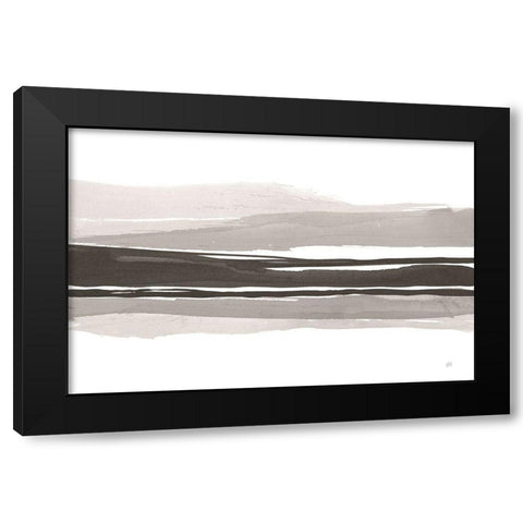 Marbled Gray II Black Modern Wood Framed Art Print by Paschke, Chris