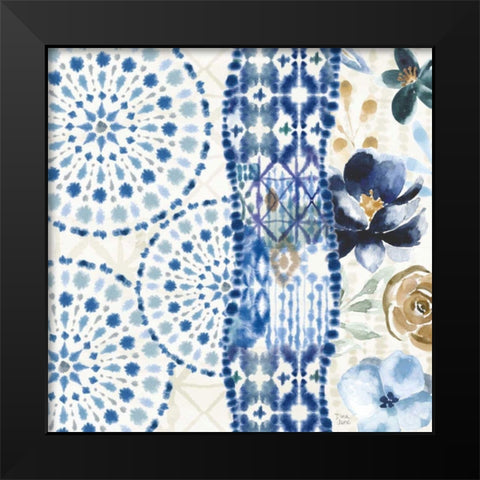 Indigo Splash VIII Black Modern Wood Framed Art Print by June, Dina