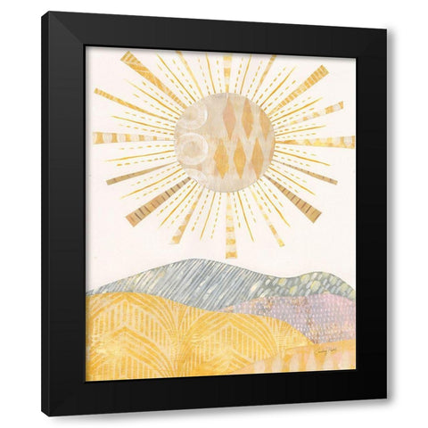 Boho Sunshine II Black Modern Wood Framed Art Print with Double Matting by Prahl, Courtney