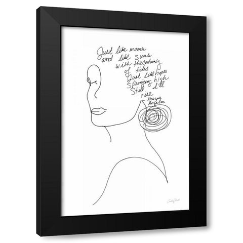 Still I Will Rise Black Modern Wood Framed Art Print by Prahl, Courtney
