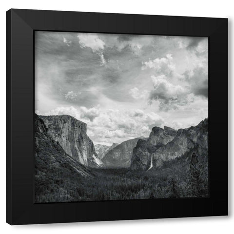 Scenic Landscape I BW Black Modern Wood Framed Art Print with Double Matting by Eichman, Andre