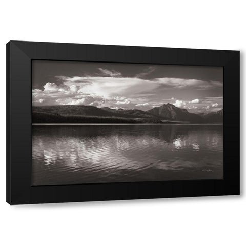 Lake McDonald Black Modern Wood Framed Art Print with Double Matting by Majchrowicz, Alan