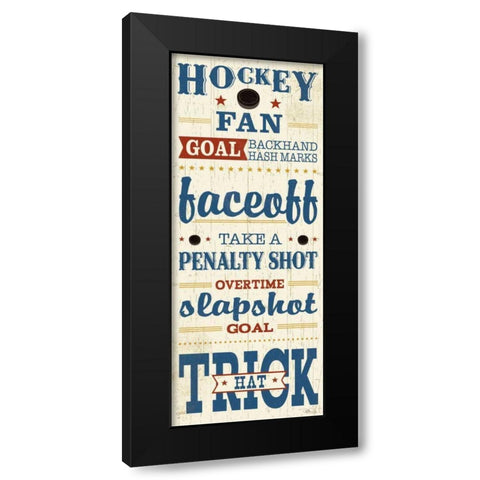 Sports Lovers V Red Black Modern Wood Framed Art Print by Pela Studio