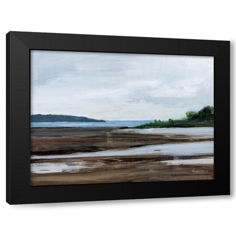 Spring Tide Black Modern Wood Framed Art Print with Double Matting by Munger, Pamela
