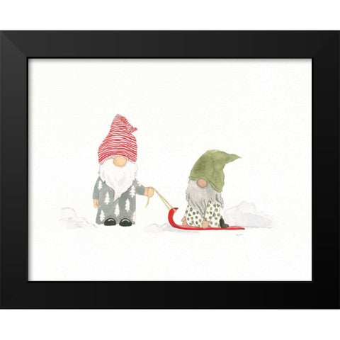 Winter Gnomes III Black Modern Wood Framed Art Print by Jackson, Jenaya