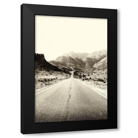 Road to Old West Black Modern Wood Framed Art Print with Double Matting by Larson, Nathan