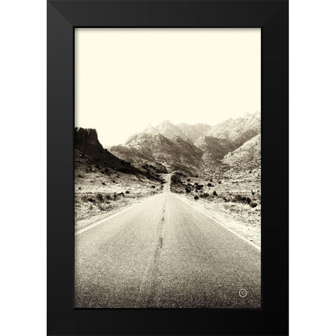 Road to Old West Black Modern Wood Framed Art Print by Larson, Nathan