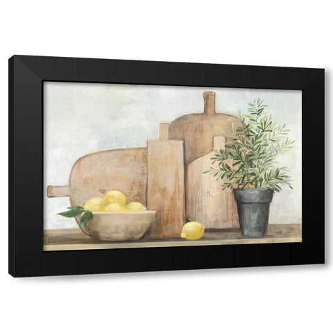 Rustic Kitchen Black Modern Wood Framed Art Print with Double Matting by Purinton, Julia