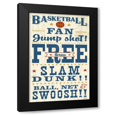 Sports Lovers IV Red v2 Black Modern Wood Framed Art Print with Double Matting by Pela Studio