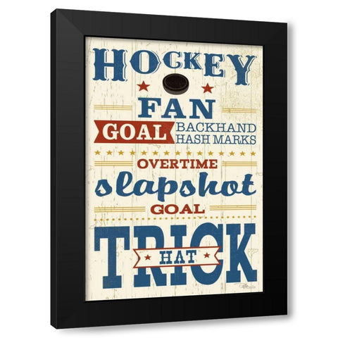 Sports Lovers V Red v2 Black Modern Wood Framed Art Print with Double Matting by Pela Studio