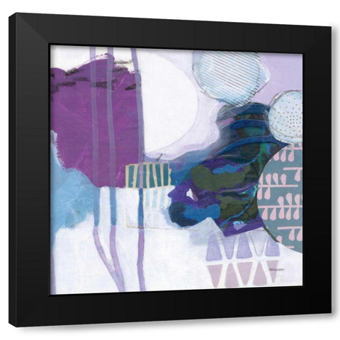 Abstract Layers IV Black Modern Wood Framed Art Print by Ferguson, Kathy
