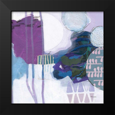 Abstract Layers IV Black Modern Wood Framed Art Print by Ferguson, Kathy