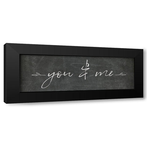 You and Me Black Modern Wood Framed Art Print with Double Matting by Adams, Sarah
