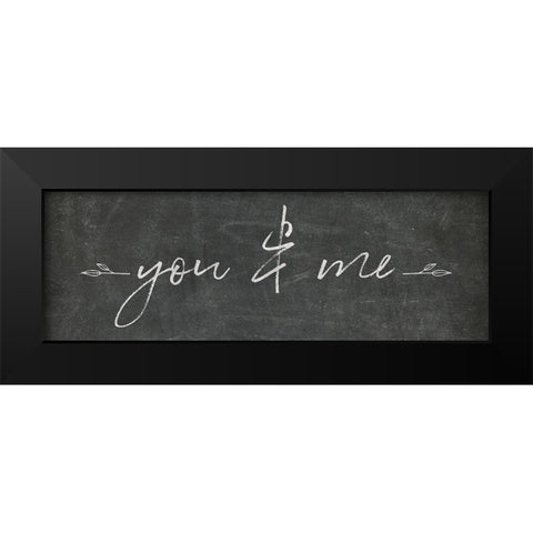 You and Me Black Modern Wood Framed Art Print by Adams, Sarah