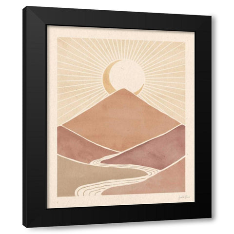 Mid Century Landscape II Black Modern Wood Framed Art Print with Double Matting by Penner, Janelle
