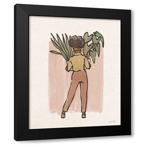 Plant Ladies I Black Modern Wood Framed Art Print with Double Matting by Penner, Janelle