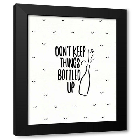 Kitchen Etiquette II Black Modern Wood Framed Art Print with Double Matting by York, Leah