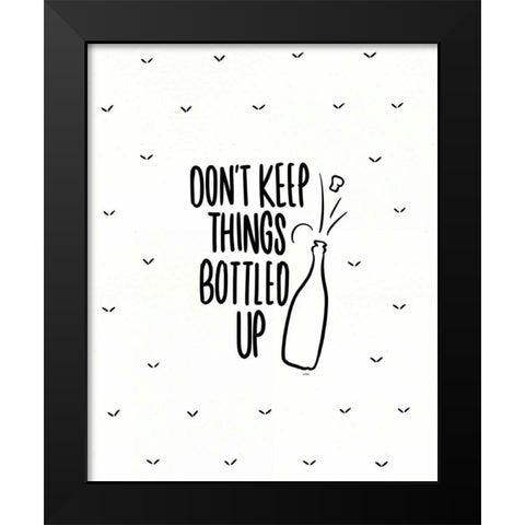 Kitchen Etiquette II Black Modern Wood Framed Art Print by York, Leah