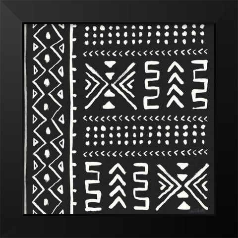 Botanical Sketches Pattern VIIB Black Modern Wood Framed Art Print by Tavoletti, Anne
