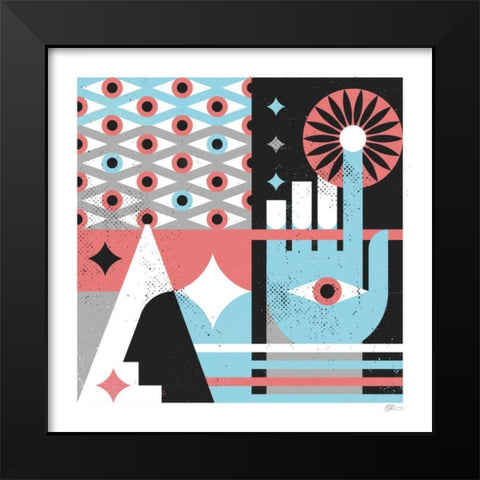 Abstract Hand Black Modern Wood Framed Art Print by Paterson, Robert John