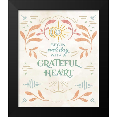 Heart and Mind I Vertical Black Modern Wood Framed Art Print by Graham, Gia