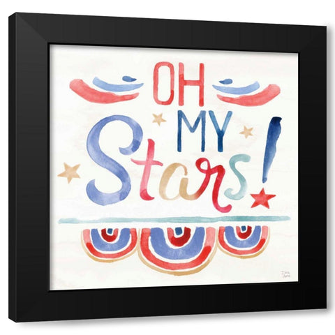 Oh My Stars VI Black Modern Wood Framed Art Print by June, Dina