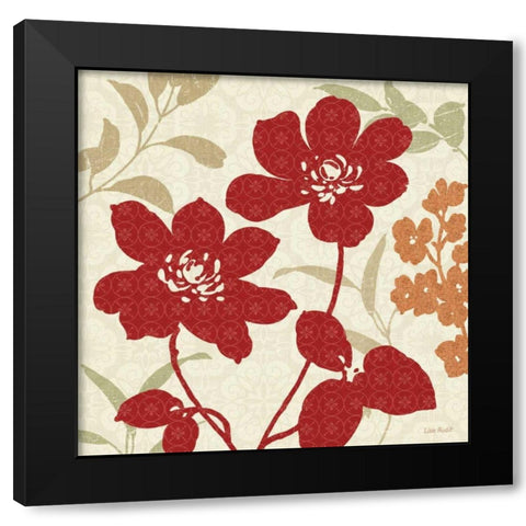 Floral Shadows I Black Modern Wood Framed Art Print by Audit, Lisa