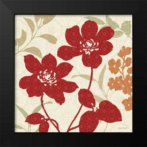 Floral Shadows I Black Modern Wood Framed Art Print by Audit, Lisa