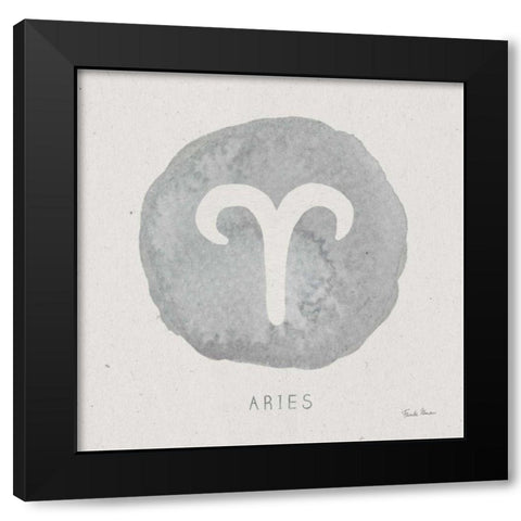 Mystic Zodiac I Black Modern Wood Framed Art Print by Zaman, Farida