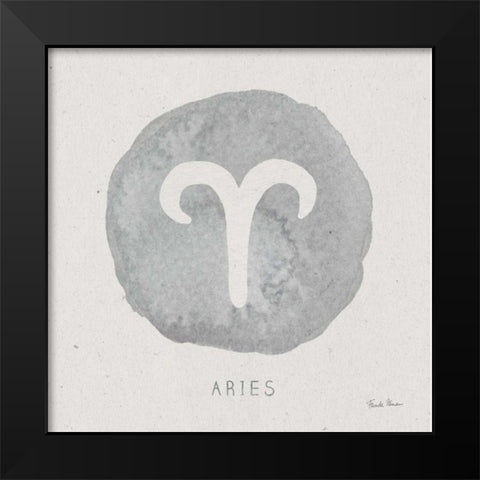 Mystic Zodiac I Black Modern Wood Framed Art Print by Zaman, Farida