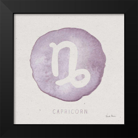 Mystic Zodiac X Black Modern Wood Framed Art Print by Zaman, Farida