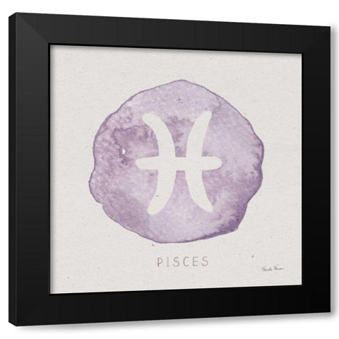 Mystic Zodiac XII Black Modern Wood Framed Art Print by Zaman, Farida