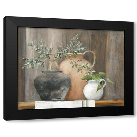 Simplicity Black Modern Wood Framed Art Print with Double Matting by Purinton, Julia