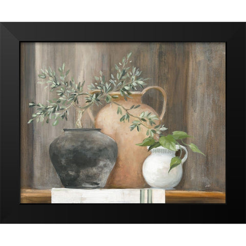 Simplicity Black Modern Wood Framed Art Print by Purinton, Julia
