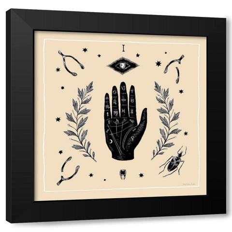 All Hallows Eve I Sq No Words Neutral Black Modern Wood Framed Art Print by Miller, Sara Zieve