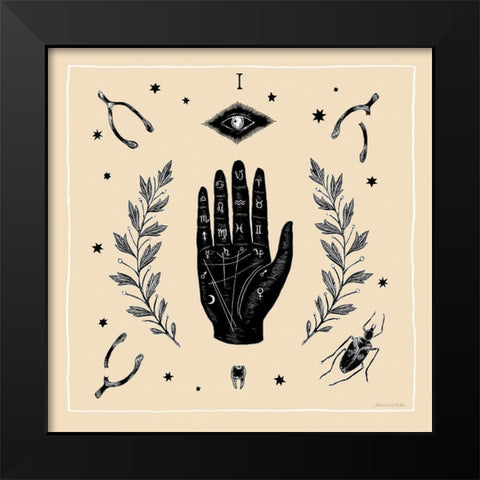 All Hallows Eve I Sq No Words Neutral Black Modern Wood Framed Art Print by Miller, Sara Zieve