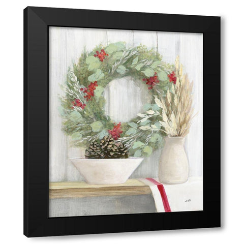 Natural Christmas I Black Modern Wood Framed Art Print by Purinton, Julia