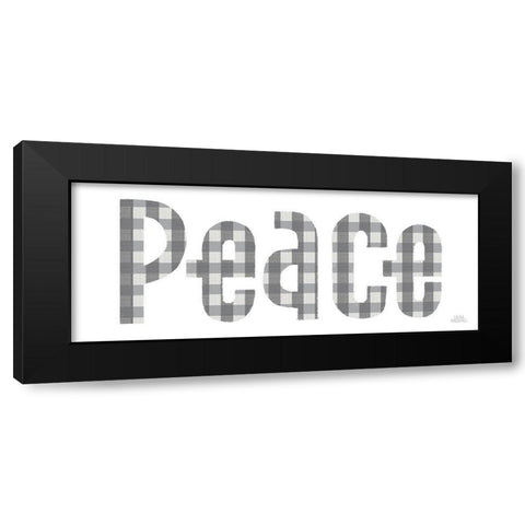 Retro Holiday Peace Gray Black Modern Wood Framed Art Print with Double Matting by Marshall, Laura