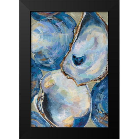 Matununk Shells Tan Black Modern Wood Framed Art Print by Vertentes, Jeanette