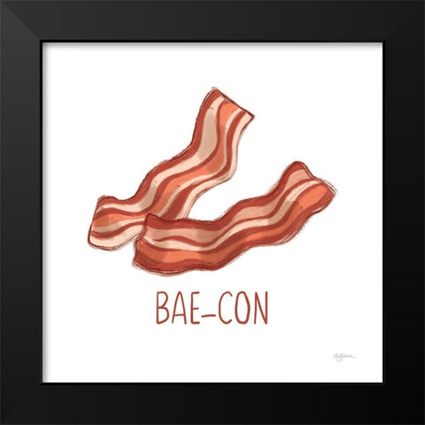 Bacon and Eggs I Black Modern Wood Framed Art Print by Urban, Mary
