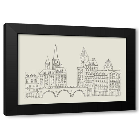 French Script II Neutral Black Modern Wood Framed Art Print with Double Matting by Tillmon, Avery