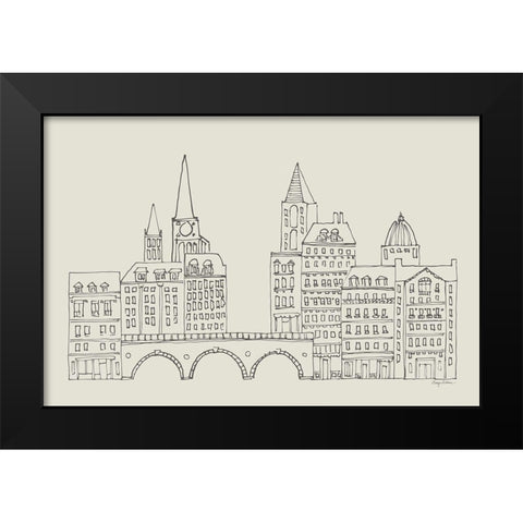 French Script II Neutral Black Modern Wood Framed Art Print by Tillmon, Avery