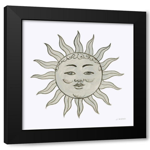 Sun Black Modern Wood Framed Art Print with Double Matting by Wiens, James