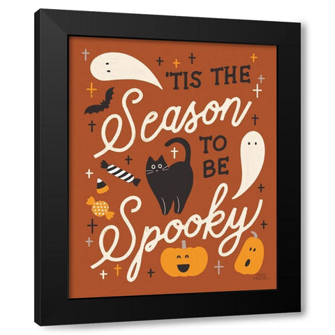Trick or Treat V Rust Black Modern Wood Framed Art Print by Marshall, Laura
