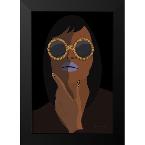 Accessorize II Peri Lips Black Modern Wood Framed Art Print by Escalante, Omar