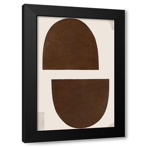 Half Domes I Brown No Border Black Modern Wood Framed Art Print with Double Matting by Wild Apple Portfolio