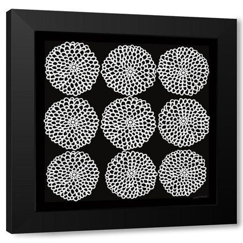 Main Street Mumsy Monochrome Black Modern Wood Framed Art Print with Double Matting by Warrick, Cheryl