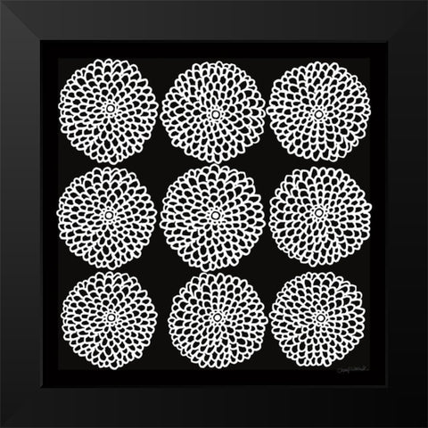 Main Street Mumsy Monochrome Black Modern Wood Framed Art Print by Warrick, Cheryl