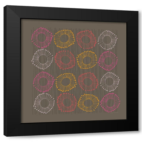 Main Street Twirled Rich Black Modern Wood Framed Art Print with Double Matting by Warrick, Cheryl
